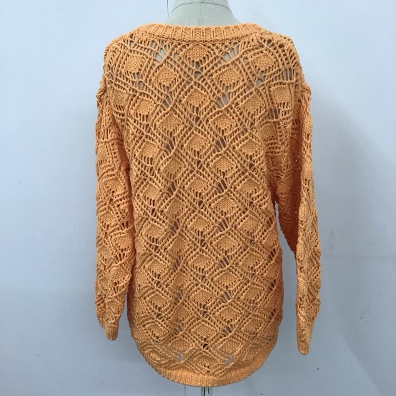 ローリーズファーム LOWRYS FARM カーディガン 長袖 LF622060AD FREE 無地 橙 / オレンジ / レディース USED 古着 中古 10122657