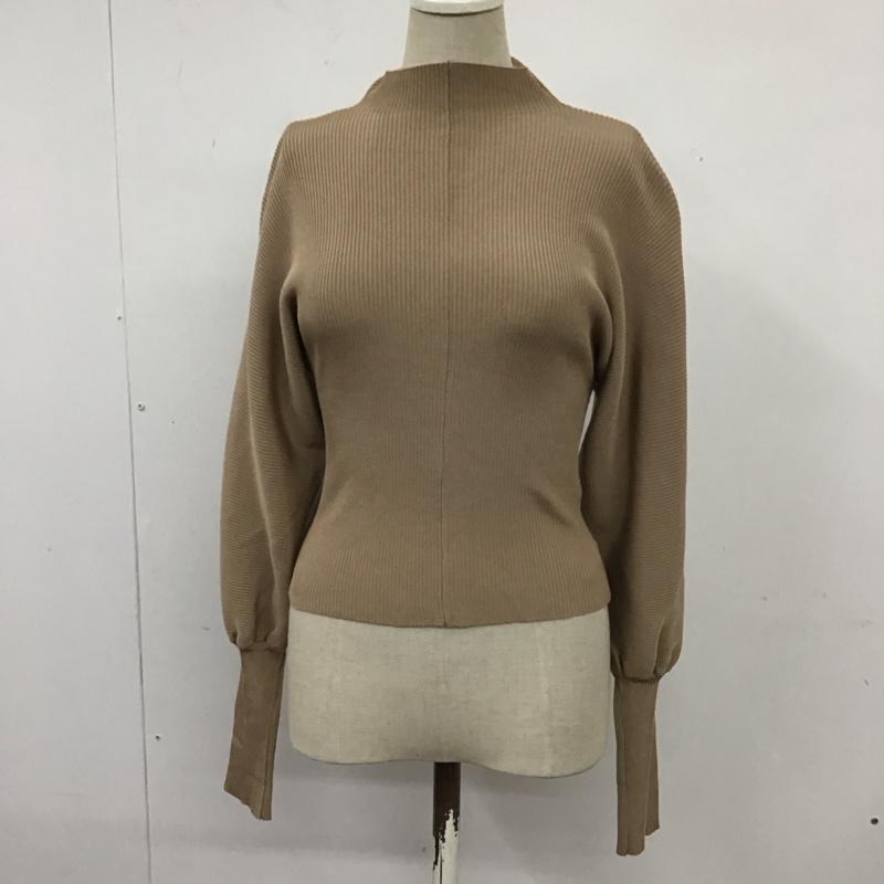 ザラ ZARA ニット、セーター 長袖 6254 109 450 スタンドネック M 無地 ベージュ / ベージュ /  レディース USED 古着 中古 10116668