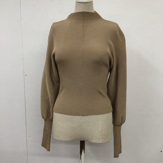 ザラ ZARA ニット、セーター 長袖 6254 109 450 スタンドネック M 無地 ベージュ / ベージュ /  レディース USED 古着 中古 10116668