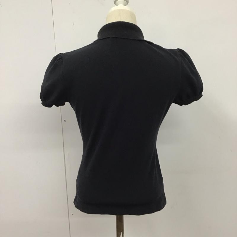 バーバリー BURBERRY ポロシャツ 半袖 1 無地 黒 / ブラック / レディース USED 古着 中古 10127754