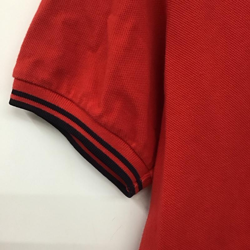 フレッドペリー FRED PERRY ポロシャツ 半袖 半袖ポロシャツ カラーシャツ 半袖カットソー 38 ロゴ、文字 赤 / レッド / メンズ USED 古着 中古 10136151
