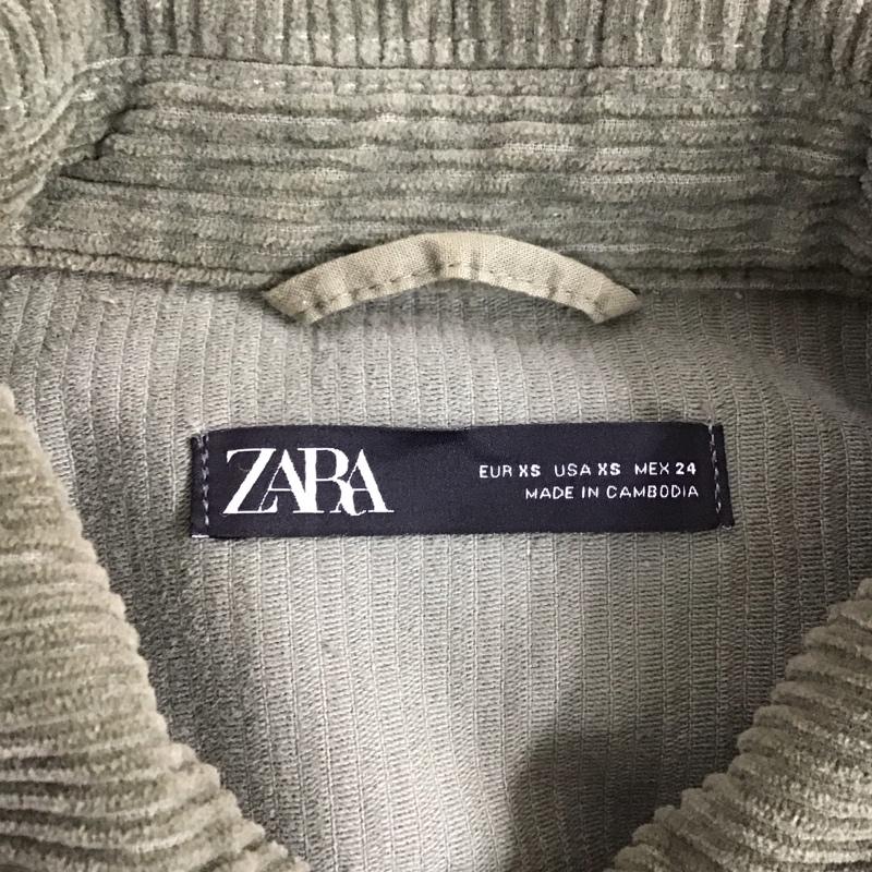ザラ ZARA ジャケット、上着 ジャケット、ブレザー コーデュロイジャケット XS 無地 カーキ / カーキ / レディース USED 古着 中古 10121565