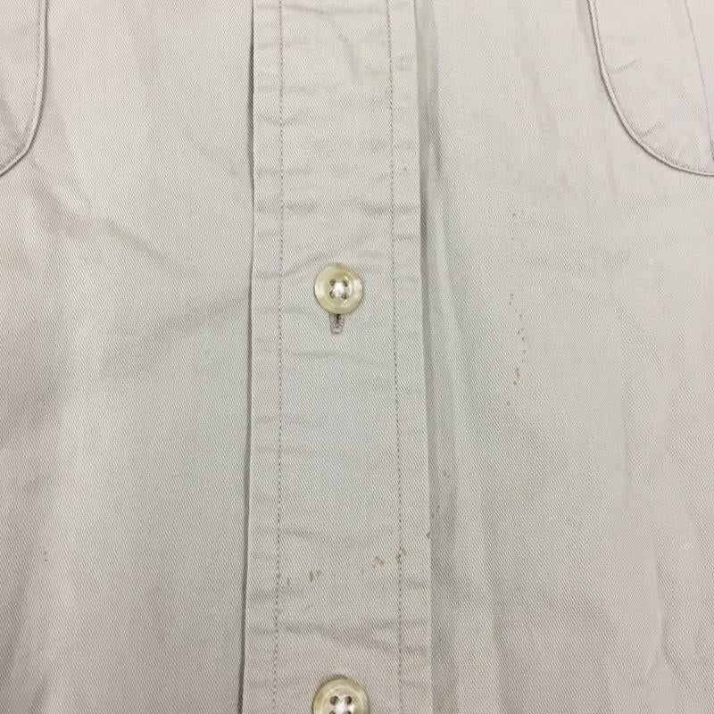 トミーヒルフィガー TOMMY HILFIGER シャツ、ブラウス 長袖 長袖シャツ カラーシャツ ポケットシャツ 長袖カットソー L ロゴ、文字 ベージュ / ベージュ / メンズ USED 古着 中古 10115765