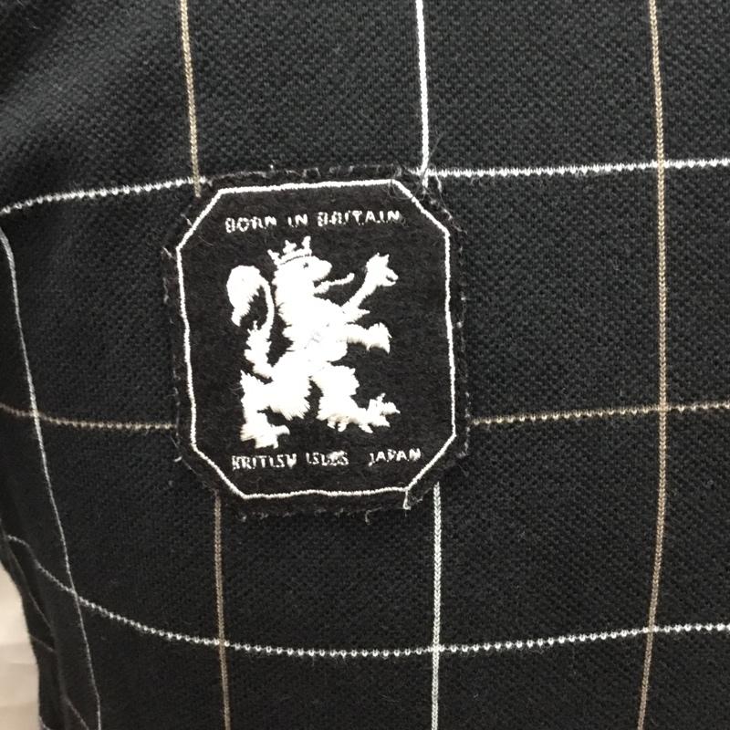 アール・ニューボールド R.NEWBOLD ポロシャツ 半袖 RN-MO-33950 チェック M ワンポイント 黒 / ブラック / メンズ USED 古着 中古 10109274