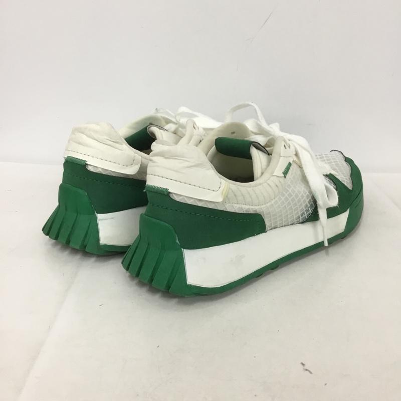 ザラ ZARA スニーカー スニーカー 3400 810 030 メッシュ シースルー EU38 無地 白 / ホワイト / X 緑 / グリーン / レディース USED 古着 中古 10138001