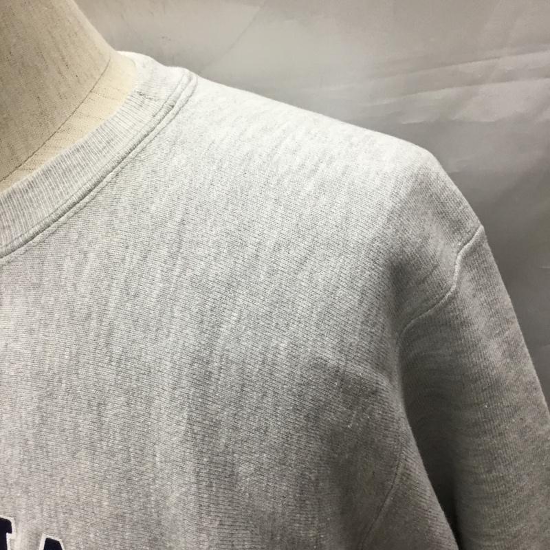チャンピオン Champion トレーナー 長袖 長袖トレーナー スウェット クルーネック リブスウェットカットソー 90s L ロゴ、文字 灰 / グレー /  メンズ USED 古着 中古 10119420