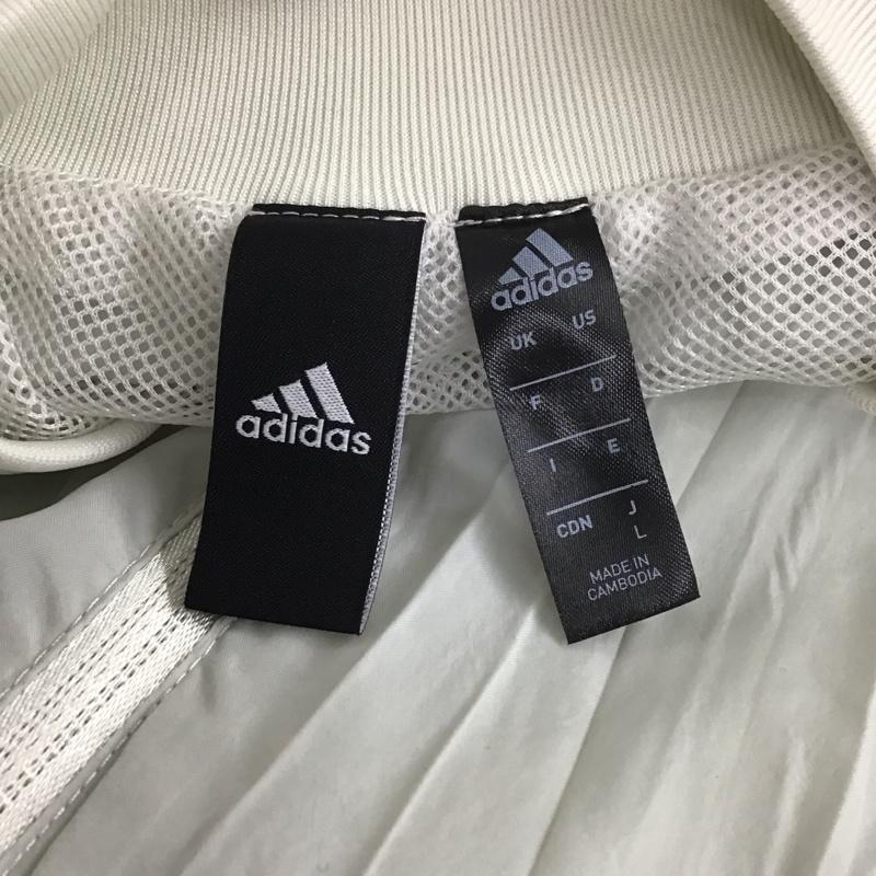 アディダス adidas ジャケット、上着 ジャケット、ブレザー fm5182 クロスジャケットWSTYLEウーブンボンバージャケット アウター L 無地 灰 / グレー / レディース USED 古着 中古 10126730