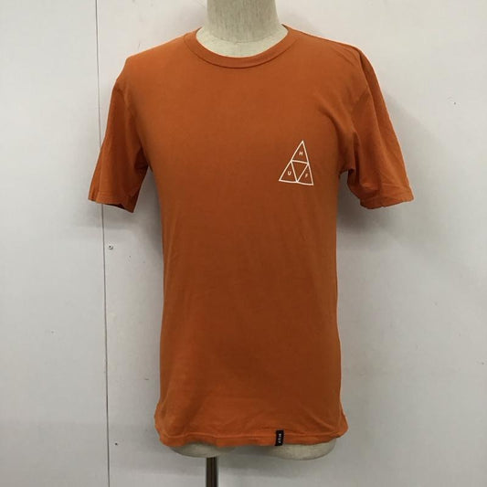 ハフ HUF Tシャツ 半袖 半袖カットソー プリントTシャツ クルーネックカットソー S ロゴ、文字 橙 / オレンジ /  メンズ USED 古着 中古 10110935