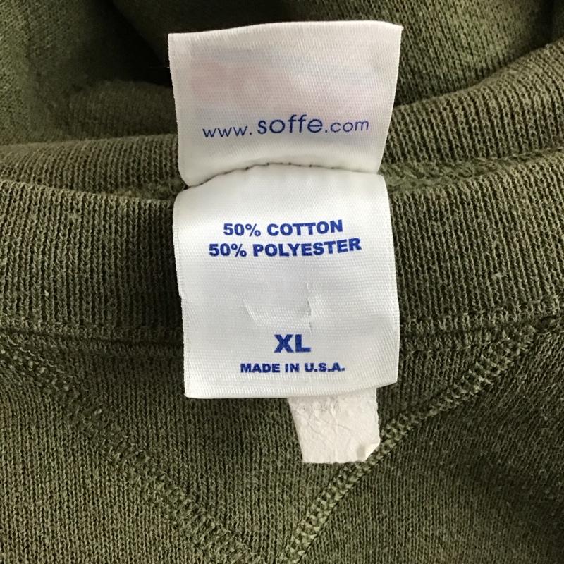 古着 USED トレーナー 長袖 長袖トレーナー スウェット クルーネック プルオーバー XL ロゴ、文字 カーキ / カーキ / メンズ USED 古着 中古 10142352