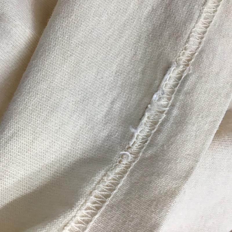 チャンピオン Champion カットソー 長袖 長袖カットソー 無地カットソー クルーネック M ロゴ、文字 オフホワイト / オフホワイト / メンズ USED 古着 中古 10132676