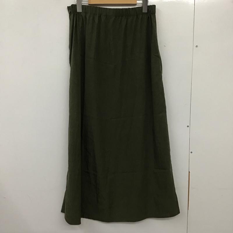 ギャップ GAP スカート ロングスカート M 無地 カーキ / カーキ / レディース USED 古着 中古 10134226