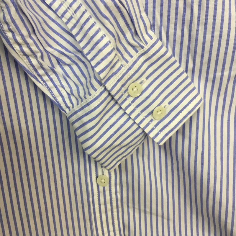 トミーヒルフィガー TOMMY HILFIGER シャツ、ブラウス 長袖 チェック XXS ストライプ 青 / ブルー / X 白 / ホワイト / レディース USED 古着 中古 10000006