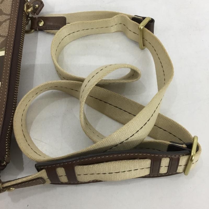 コーチ COACH ショルダーバッグ ショルダーバッグ ロゴ、文字 ベージュ / ベージュ / X 茶 / ブラウン / レディース USED 古着 中古 10133101