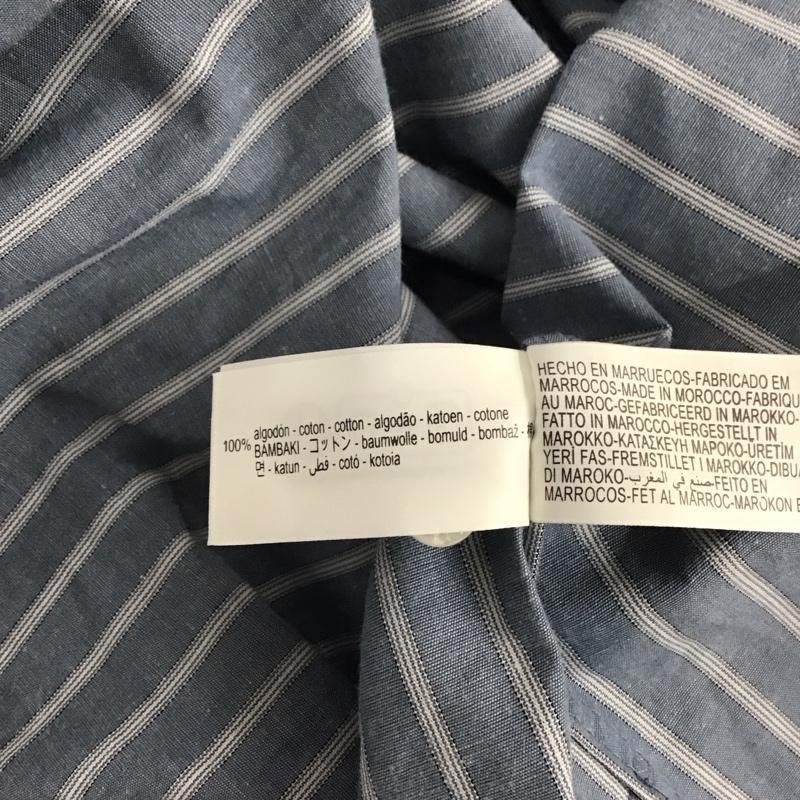 ザラ ZARA シャツ、ブラウス 長袖 M ストライプ 水色 / ライトブルー / レディース USED 古着 中古 10124783