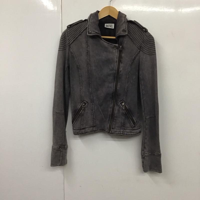 ディーゼル DIESEL ジャケット、上着 ジャケット、ブレザー ライダース スウェット S 無地 紺 / ネイビー / レディース USED 古着 中古 10131293