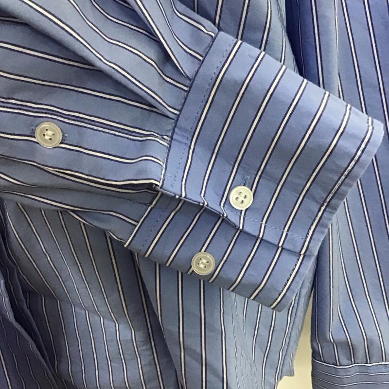 ザラ ZARA シャツ、ブラウス 長袖 7385 186 400 オーバーサイズ XS ストライプ 青 / ブルー / X 白 / ホワイト / レディース USED 古着 中古 10122675