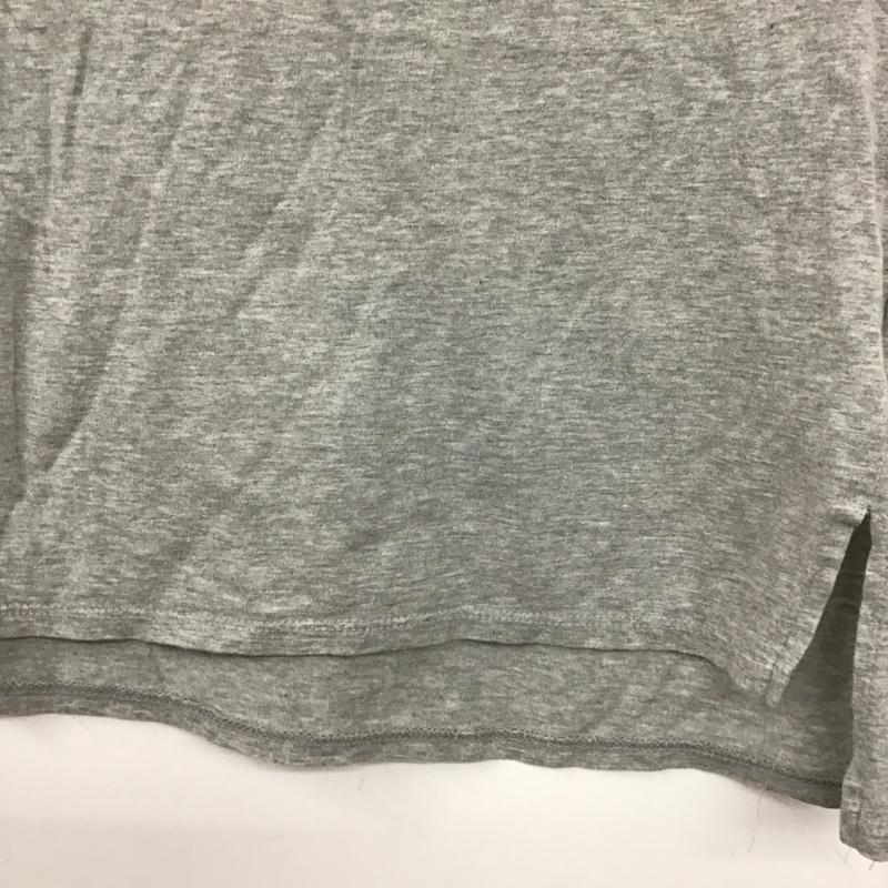 ムルーア MURUA Tシャツ 半袖 半袖カットソー プリントTシャツ オープンネックカットソー FREE 無地 黒 / ブラック / X 灰 / グレー / レディース USED 古着 中古 10136273