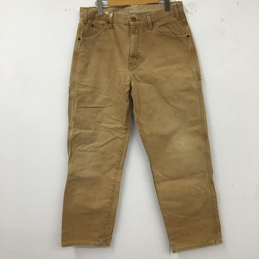 ディッキーズ Dickies パンツ ワークパンツ、ペインターパンツ 607645025674 ダックペインターパンツ 34×32 34 ワンポイント 茶 / ブラウン /  メンズ USED 古着 中古 10122628