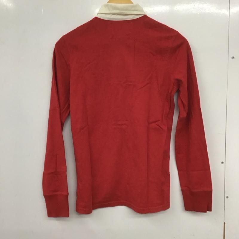 ポロジーンズ Polo Jeans Co. カットソー 長袖 KK-WJ-HM-2036 ラガーシャツ RALPH LAUREN M ロゴ、文字 赤 / レッド / レディース USED 古着 中古 10133552