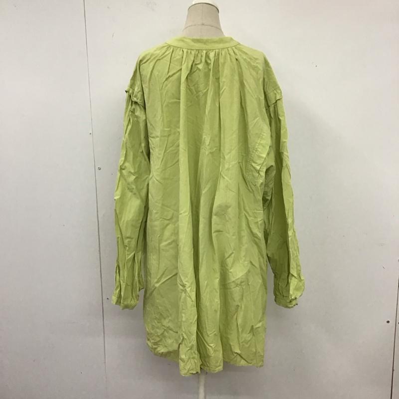 ローリーズファーム LOWRYS FARM シャツ、ブラウス 長袖 8210191737 マルチロングシャツ ノーカラーシャツ FREE 無地 緑 / グリーン / レディース USED 古着 中古 10126083