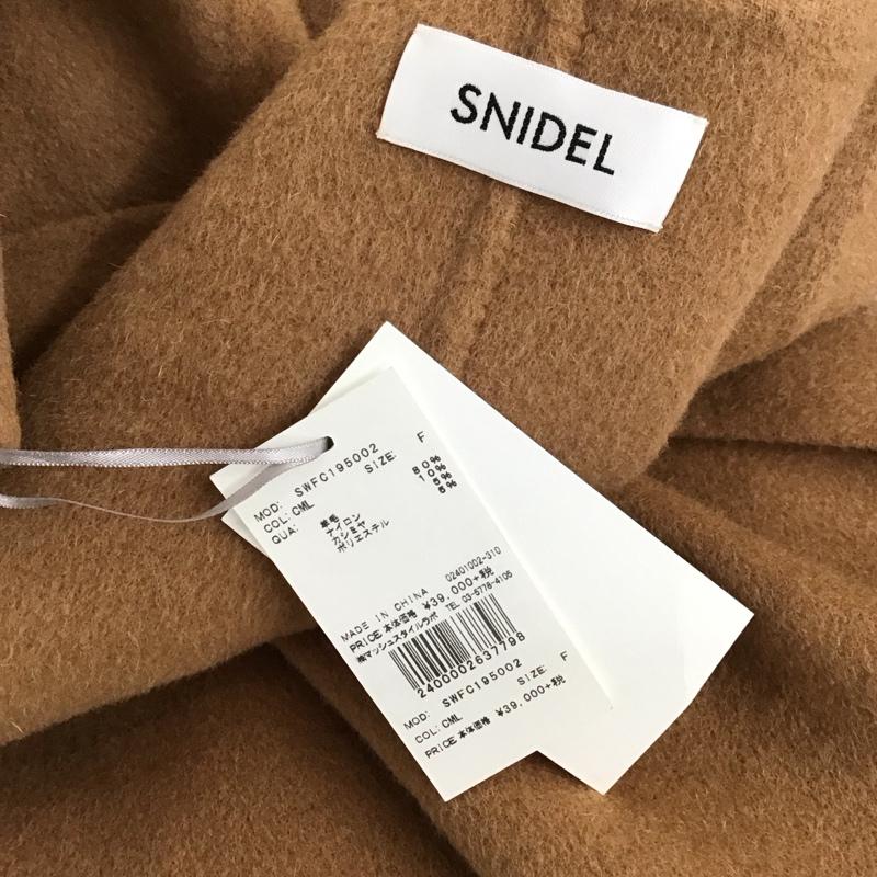 スナイデル SNIDEL コート コート一般 ロングコート アウター ノーカラージャケット FREE 無地 ベージュ / ベージュ / レディース USED 古着 中古 10127854