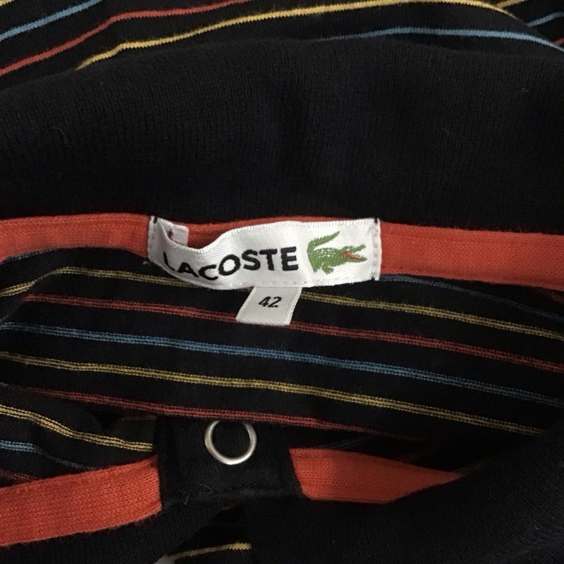 ラコステ LACOSTE ポロシャツ 半袖 半袖ポロシャツ カラーシャツ 半袖カットソー 42 ボーダー柄 マルチカラー / マルチカラー / レディース USED 古着 中古 10113709