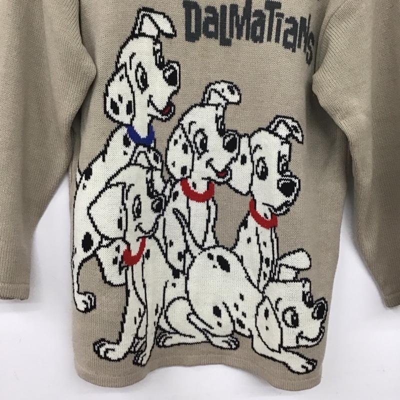 古着 USED ニット、セーター 長袖 Disney 80年代 101匹わんちゃん cox combo M キャラクター ベージュ / ベージュ / レディース USED 古着 中古 10138501
