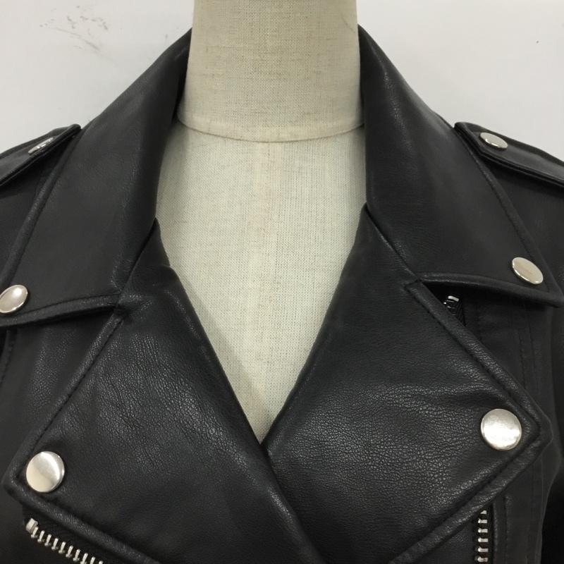 ザラ ZARA ジャケット、上着 ジャンパー、ブルゾン ライダースジャケット ジップアップジャケット アウター カラージャケット S 無地 黒 / ブラック / レディース USED 古着 中古 10110107