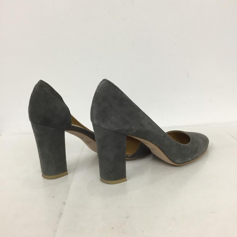 チェンバー CHEMBUR パンプス パンプス C64120-01MI ポインテッドトゥ 36 1/2 箱有 無地 灰 / グレー / レディース USED 古着 中古 10133914