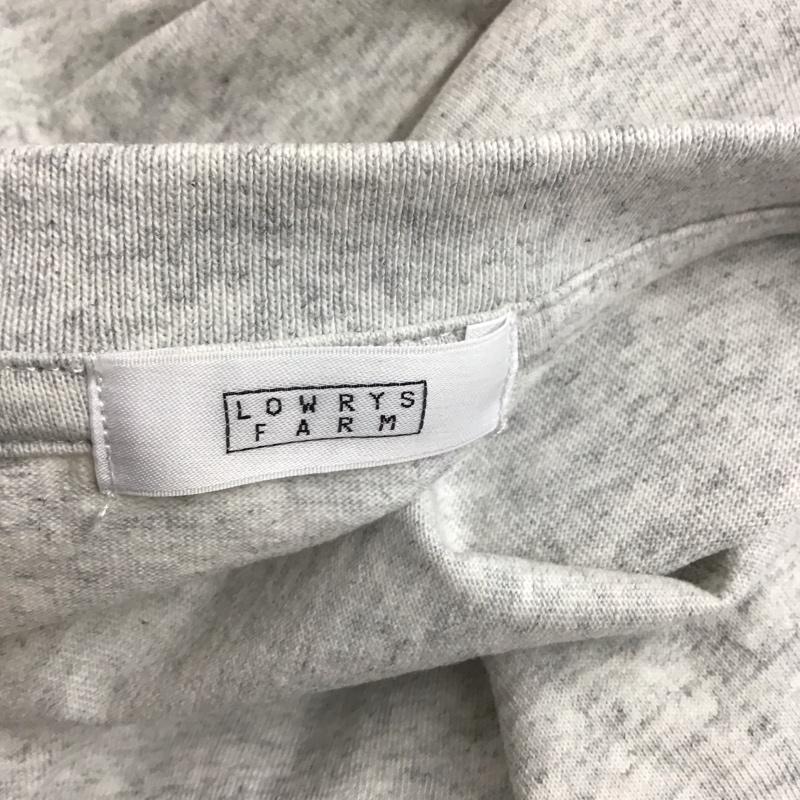 ローリーズファーム LOWRYS FARM Tシャツ 半袖 LF623081AD クルーネック FREE ロゴ、文字 灰 / グレー / レディース USED 古着 中古 10115090