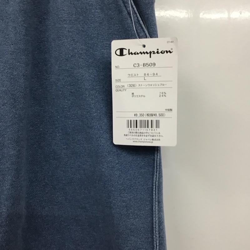 チャンピオン Champion パンツ ショートパンツ c3-b509 ショートパンツ ハーフパンツ カジュアルパンツ L ロゴ、文字 インディゴ / インディゴ / メンズ USED 古着 中古 10131261