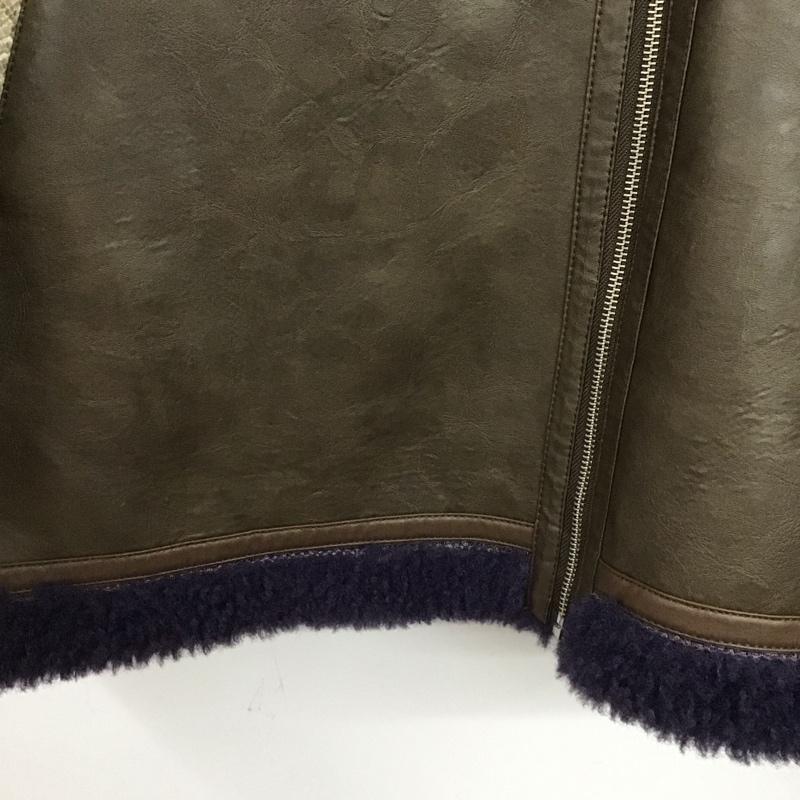 ムルーア MURUA ジャケット、上着 ジャンパー、ブルゾン 012150200401-01 ルーズフェイクムートンブルゾン M 無地 茶 / ブラウン / X 紫 / パープル / レディース USED 古着 中古 10137723
