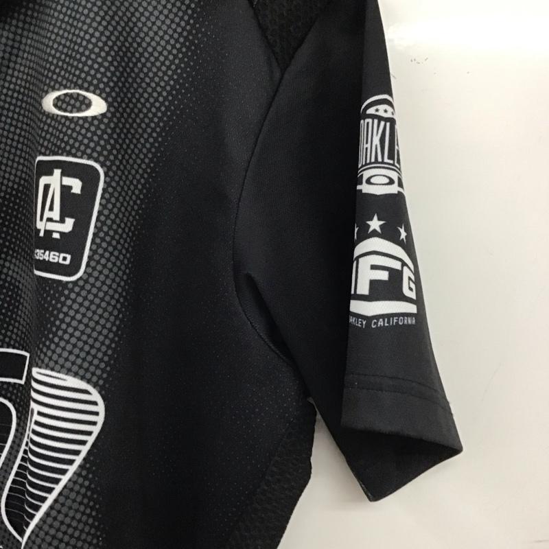 オークリー OAKLEY ポロシャツ 半袖 半袖ポロシャツ カラーシャツ 半袖カットソー スポーツウェア L プリント 黒 / ブラック / メンズ USED 古着 中古 10138432