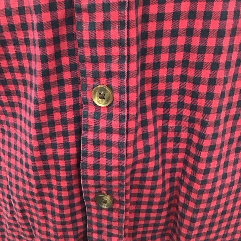ラルフローレン RALPHLAUREN シャツ、ブラウス 長袖 長袖シャツ カラーシャツ ポケットシャツ 長袖カットソー チェックシャツ チェック 黒 / ブラック / X 赤 / レッド /  メンズ USED 古着 中古 10110931