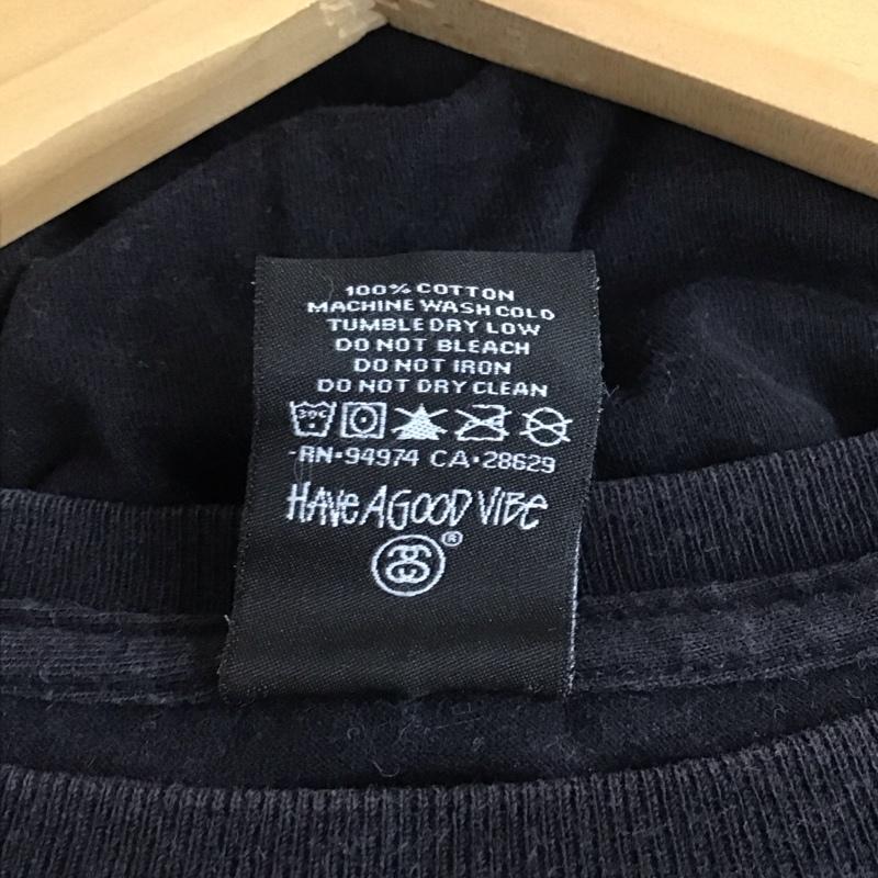 ステューシー STUSSY Tシャツ 半袖 半袖カットソー プリントTシャツ クルーネックカットソー S プリント 黒 / ブラック / メンズ USED 古着 中古 10130326
