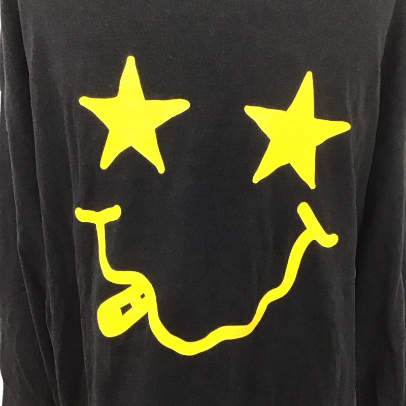 グラム glamb カットソー 長袖 長袖カットソー クルーネックカットソー 長袖Tシャツ ロングスリーブカットソー 4 ロゴ、文字 黒 / ブラック /  メンズ USED 古着 中古 10111098