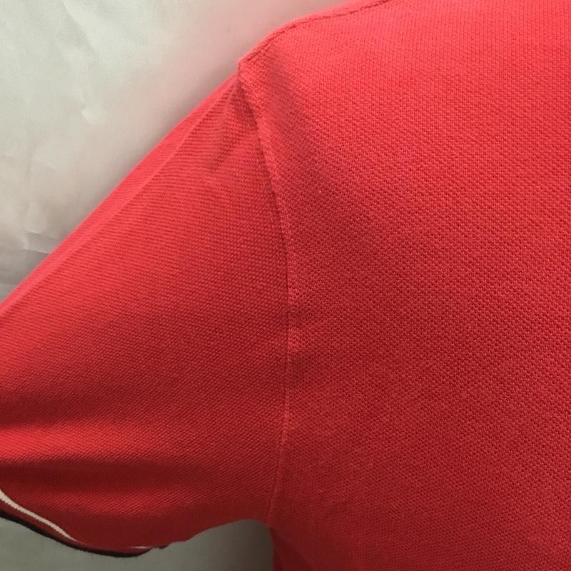 トミーヒルフィガー TOMMY HILFIGER ポロシャツ 半袖 半袖ポロシャツ カラーシャツ 半袖カットソー L ロゴ、文字 赤 / レッド / メンズ USED 古着 中古 10108939