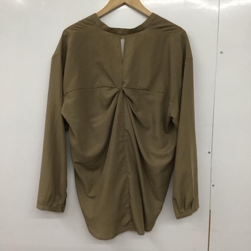 アズールバイマウジー AZUL BY MOUSSY シャツ、ブラウス 長袖 250FAB30-294G BACK TWIST SKIPPER L/S SH M 無地 ベージュ / ベージュ / レディース USED 古着 中古 10130196