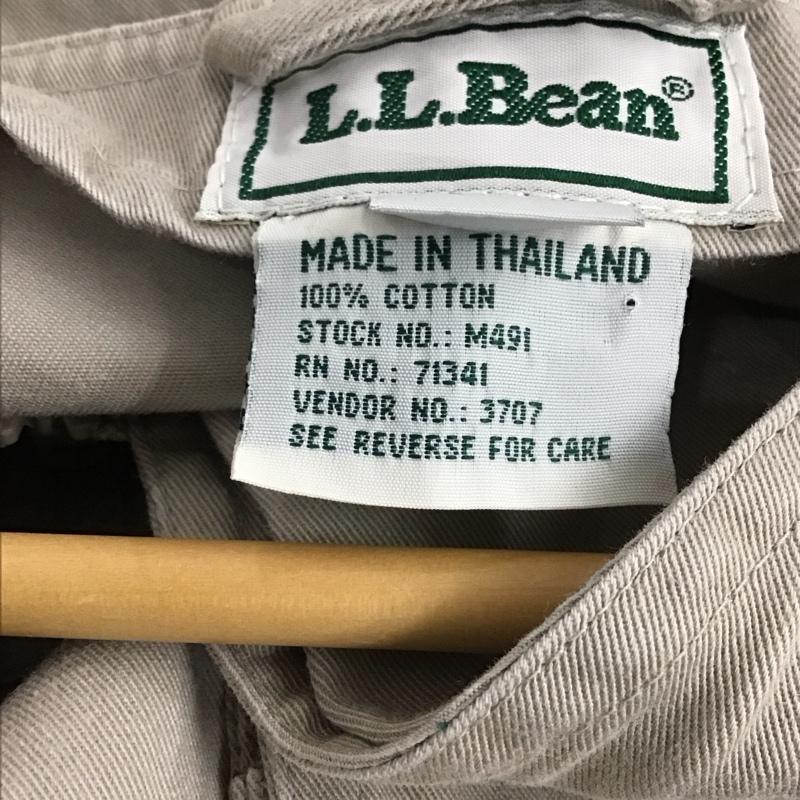 エルエルビーン L.L.Bean ベスト ベスト ジップアップベスト ノースリーブカットソー アウトドア XL ロゴ、文字 ベージュ / ベージュ / メンズ USED 古着 中古 10136244
