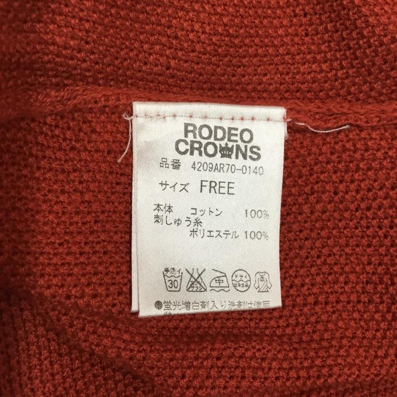 アールシーダブリュービー RCWB カットソー 半袖 4209AR70-0140 コットンニット 刺繍 FREE 花柄 赤 / レッド /  レディース USED 古着 中古 10107430