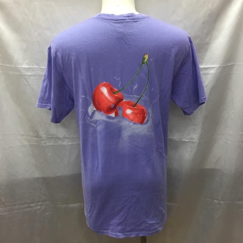 ハフ HUF Tシャツ 半袖 半袖カットソー プリントTシャツ クルーネックカットソー M ロゴ、文字 紫 / パープル /  メンズ USED 古着 中古 10112306