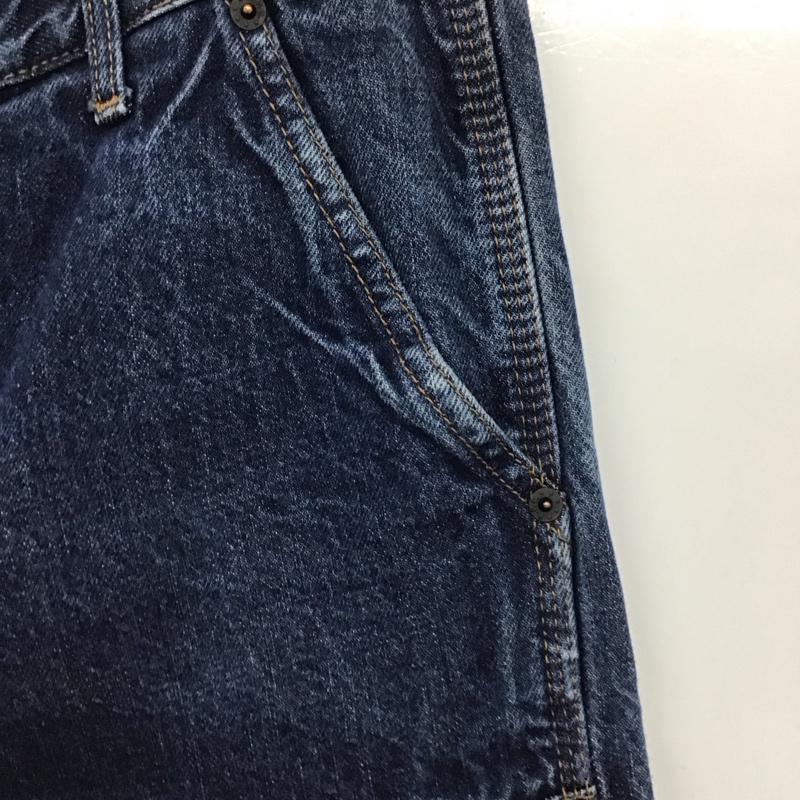 カーハート Carhartt パンツ デニム、ジーンズ デニムパンツ スリムパンツ カジュアルパンツ apc コラボ 30インチ ロゴ、文字 インディゴ / インディゴ / メンズ USED 古着 中古 10136195