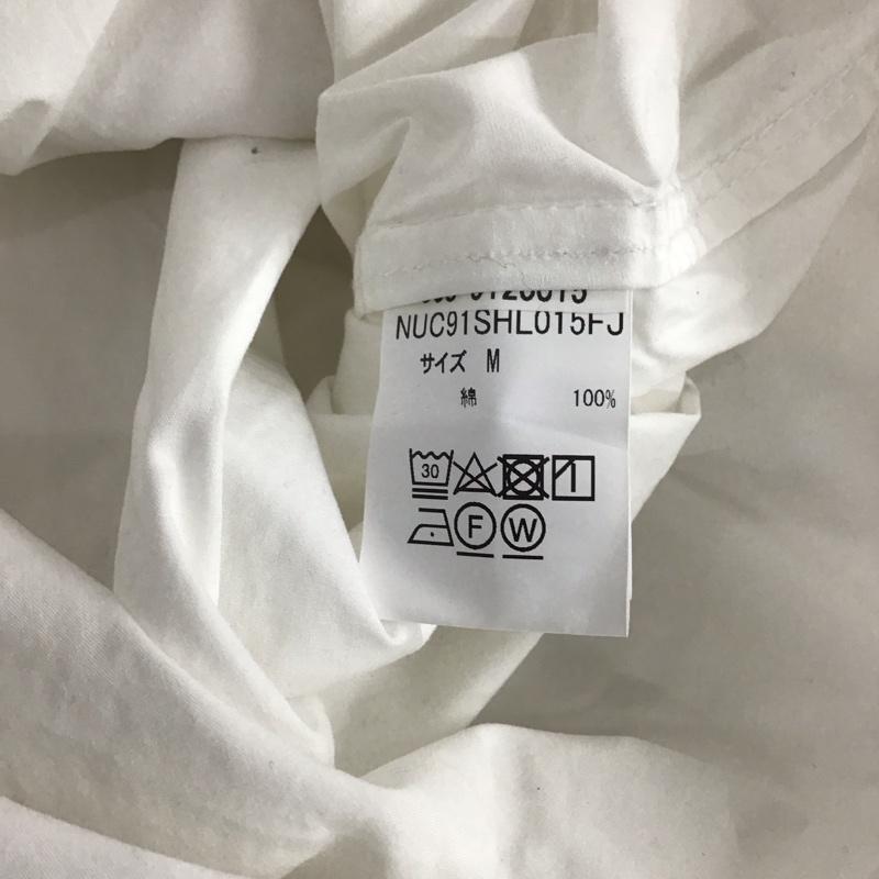 ナノユニバース nano・universe シャツ、ブラウス 長袖 長袖シャツ 無地シャツ ノーカラーシャツ M 無地 白 / ホワイト / メンズ USED 古着 中古 10131119