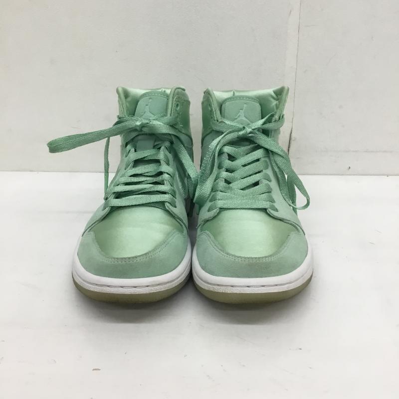 ナイキ NIKE スニーカー スニーカー AO1847-345 WMNS AIR JORDAN 1 RET HIGH SOH 23.5cm ロゴ、文字 薄緑 / ライトグリーン / レディース USED 古着 中古 10129682