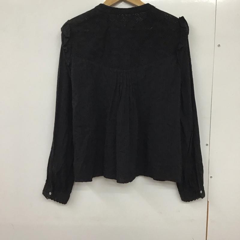 ザラ ZARA シャツ、ブラウス 長袖 L 無地 黒 / ブラック / レディース USED 古着 中古 10132009