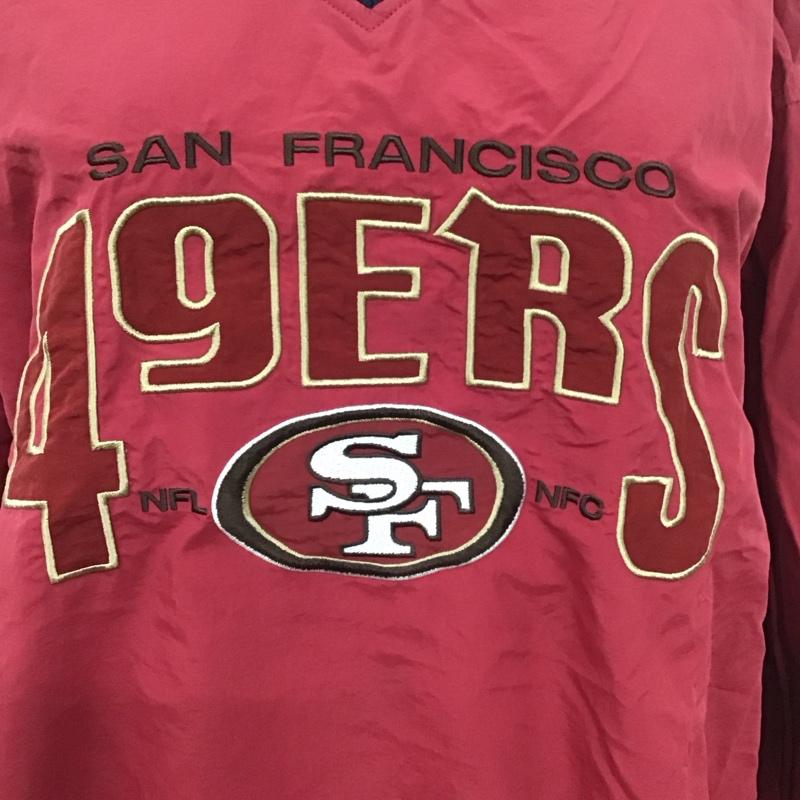 マウジー MOUSSY カットソー 長袖 010GSQ01-0180 NFL ナイロンプルオーバー FREE ロゴ、文字 えんじ / ワインレッド /  レディース USED 古着 中古 10107935