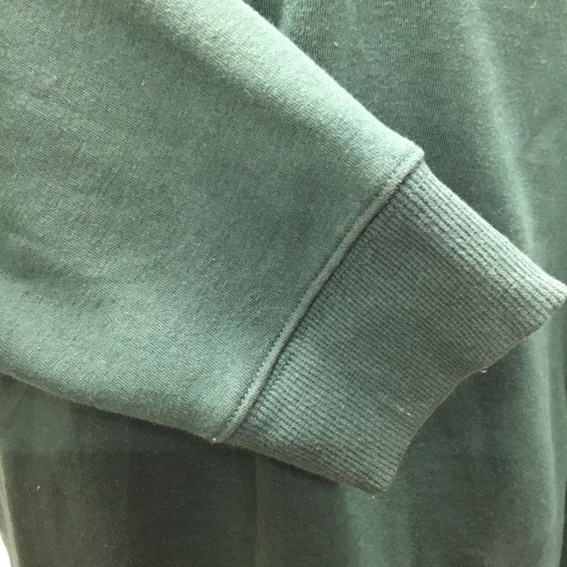 ウ゛ァンヒューゼン VANHEUSEN トレーナー 長袖 ハーフファスナー 裏起毛 L 無地 緑 / グリーン /  メンズ USED 古着 中古 10121009