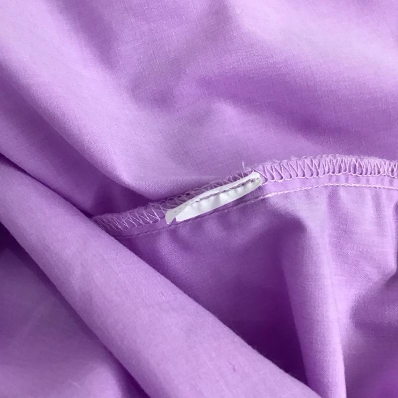ザラ ZARA ワンピース ロングスカート 長袖シャツワンピース 前空きロングワンピース M 無地 紫 / パープル / レディース USED 古着 中古 10137557