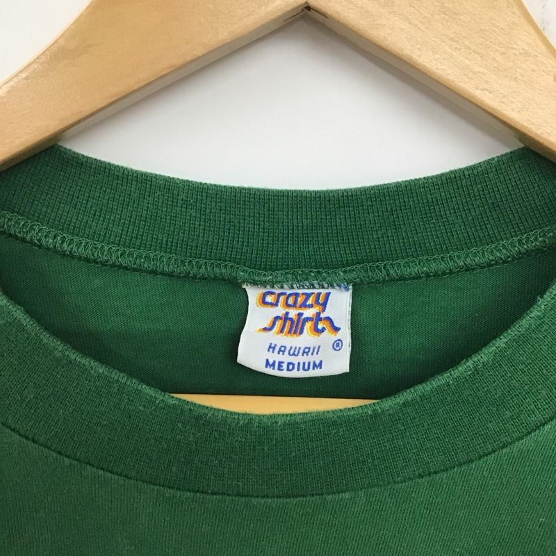 クレイジーシャツ crazy shirts Tシャツ 半袖 半袖カットソー プリントTシャツ クルーネックカットソー M プリント 緑 / グリーン / メンズ USED 古着 中古 10136679