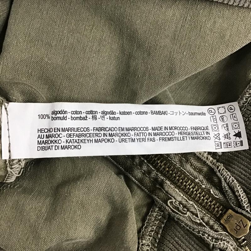 ザラメン ZARA MAN カットソー 半袖 ダメージ加工 無地Tシャツ クルーネックカットソー ミリタリー半袖カットソー XL 無地 カーキ / カーキ / メンズ USED 古着 中古 10105615